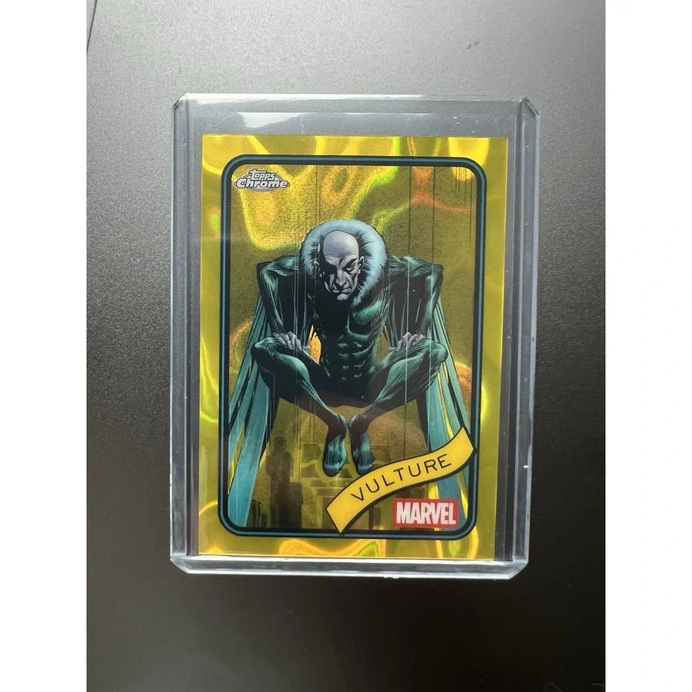 2025 Topps Chrome Marvel Vulture Yellow Lava Refractor #5 Spider-Man Villain